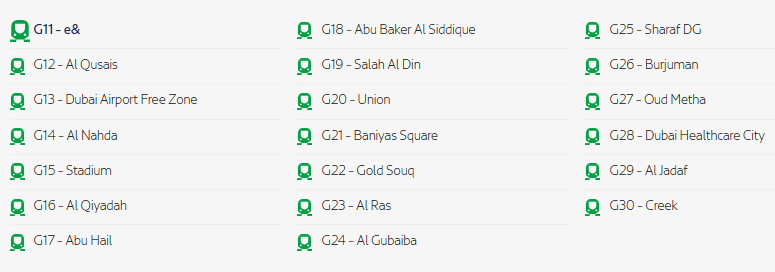 Dubai Internet City Metro Station Map