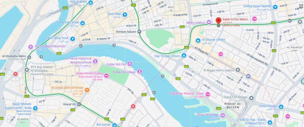 Salah Al Din Metro Station Location