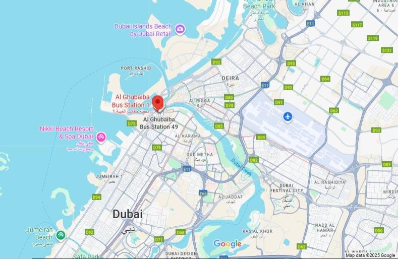 Al Ghubaiba Bus Station Location