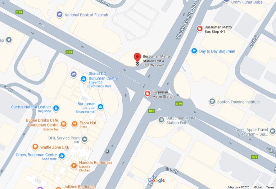 Burjuman Metro Station Exit 4 Location