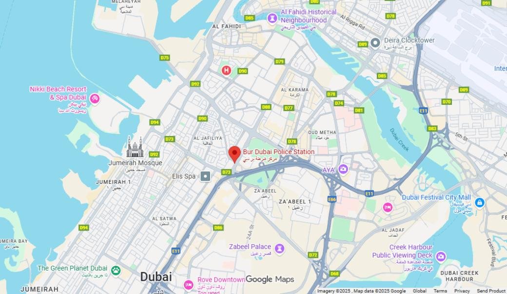 Bur Dubai Police Station Google Map