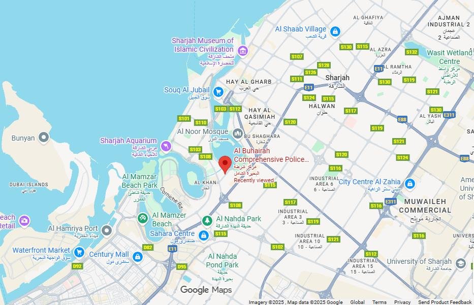 Al Buhairah Comprehensive Police Station Location