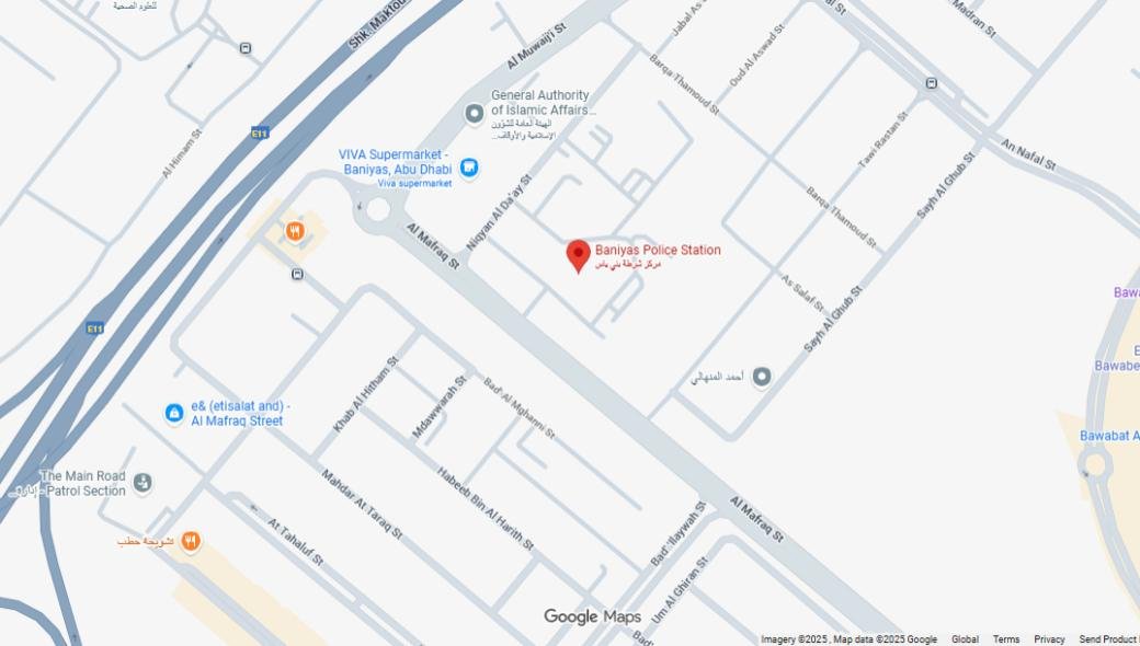 Baniyas Police Station Location